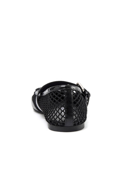 Fishing Net Woven Flat Mary Jane Shoes