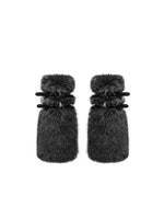 Black Faux Fur Leg Warmers