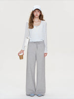 Cotton Straight Pants