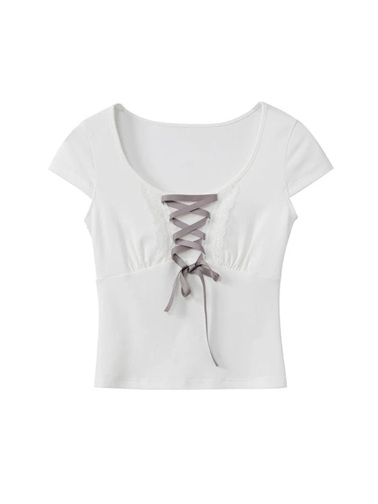 White Ballet Tie T-shirt