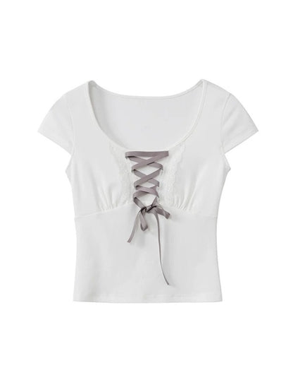White Ballet Tie T-shirt