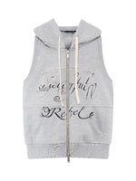 Sleeveless Hoodie & Flared Pants Set