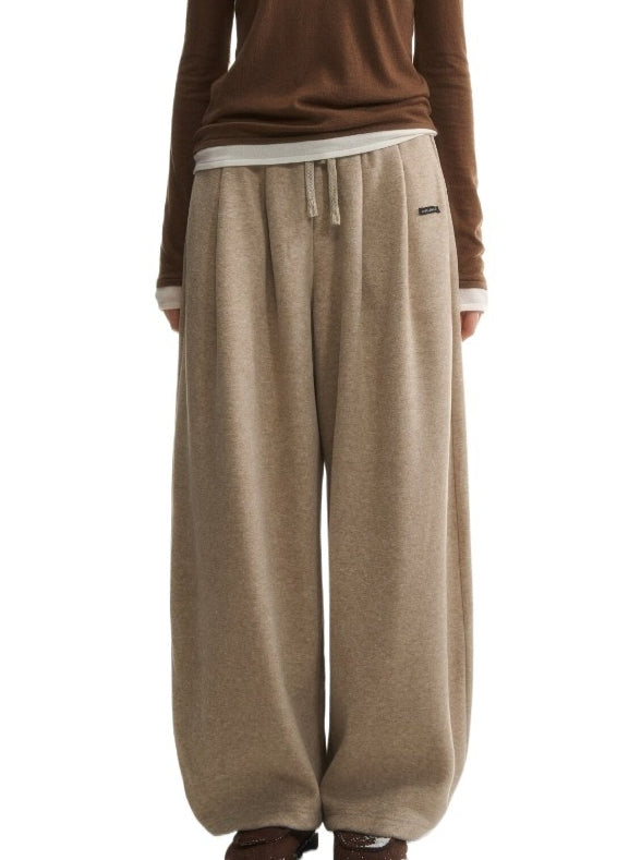 Fleece Lined Curved Sweatpants