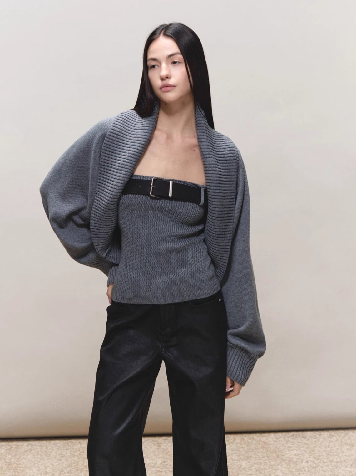 Belted Bandeau &amp; Cardigan Set