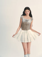Lace Trim Short Sleeve T-shirt