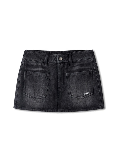Lynx Washed Denim Skirt