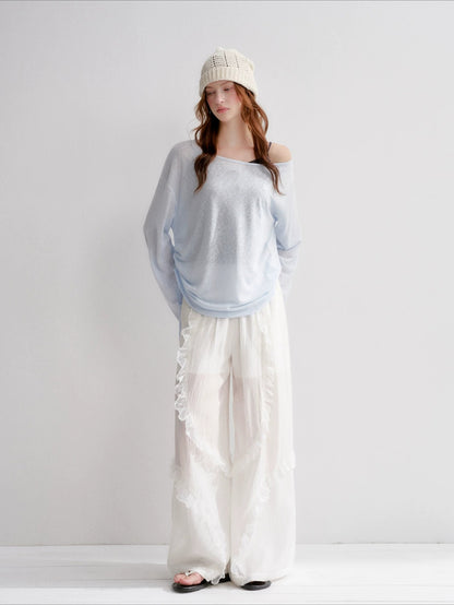 Lace Wide Leg Pants