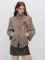 Vintage Mandarin-Collar Cardigan