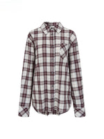 Plaid Design Shirt & Skirt Set