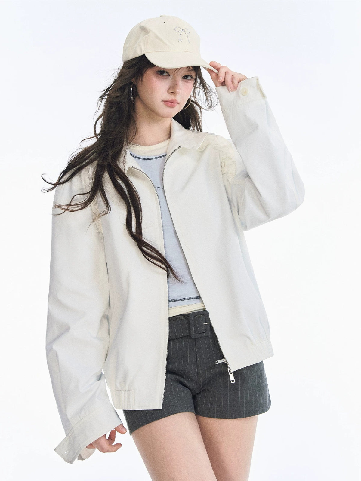Ruffle Collar Jacket