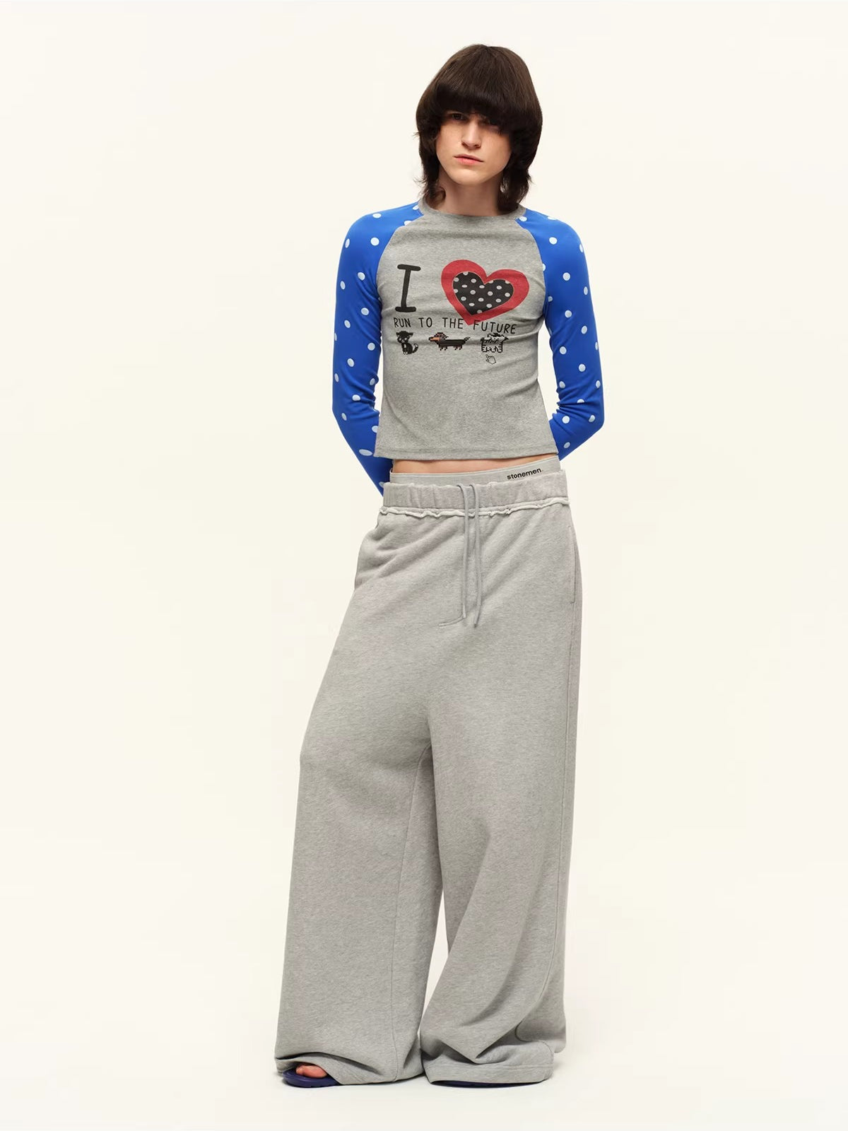 Polka Dot Raglan Long Sleeve Tee