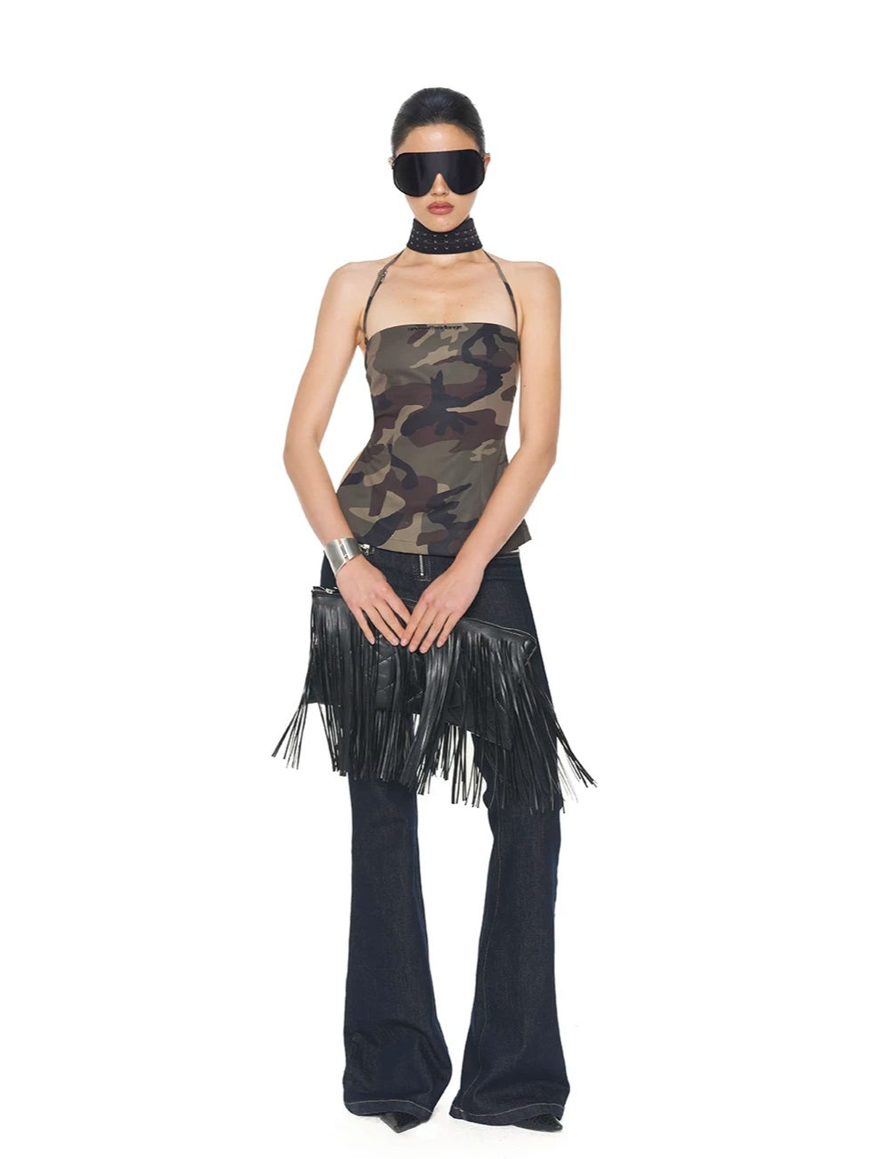 Low-Rise Zip Flare Jeans