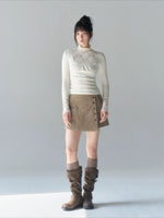 Beige Lace Mesh Top