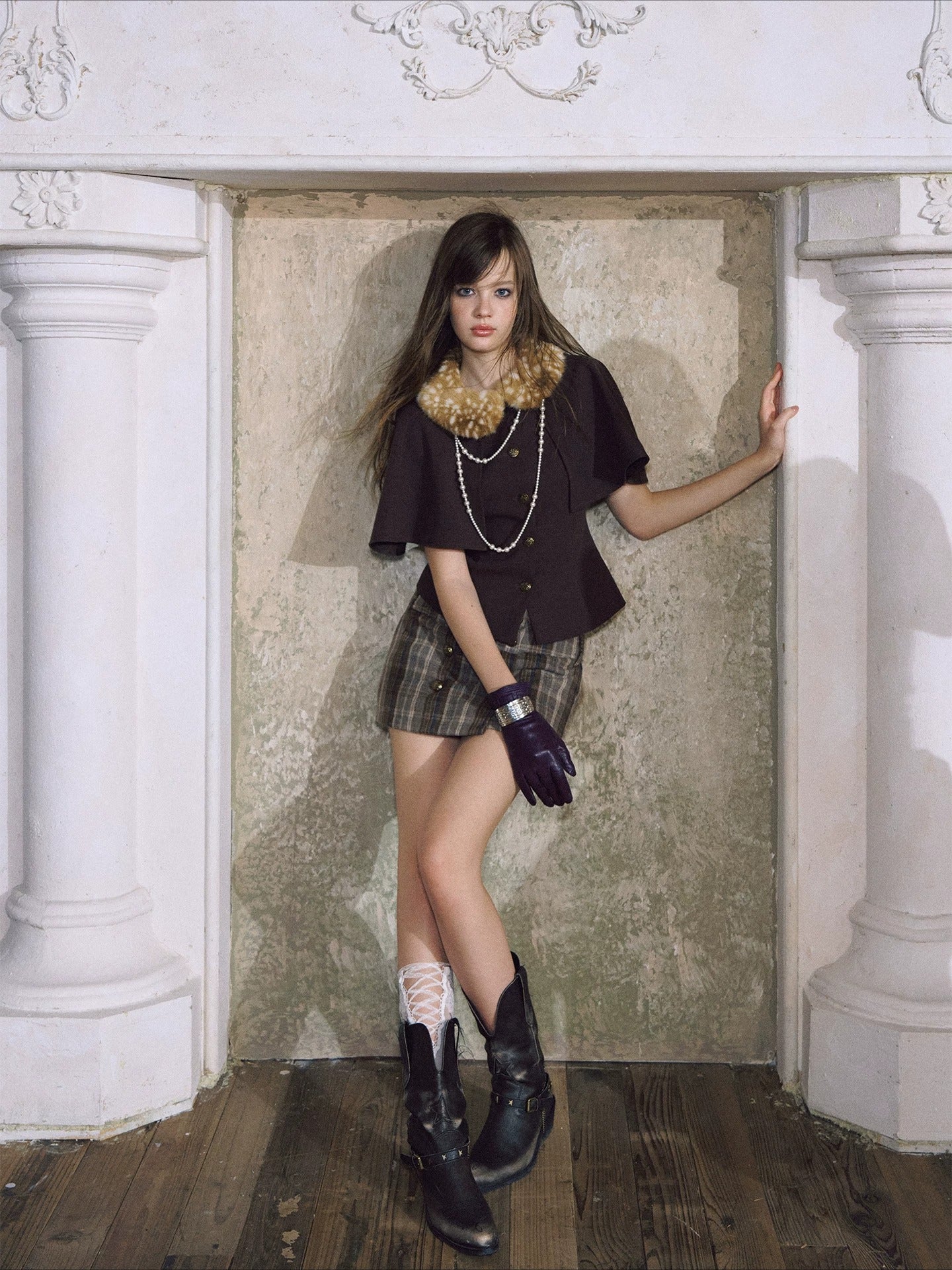Cape Blazer Two-Piece Set