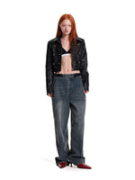 Napoleonic Distressed Buckle Leather Jacket