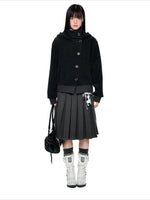 Hooded Wool Blend Jacket