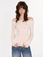High-End Wool Off-shoulder Knit