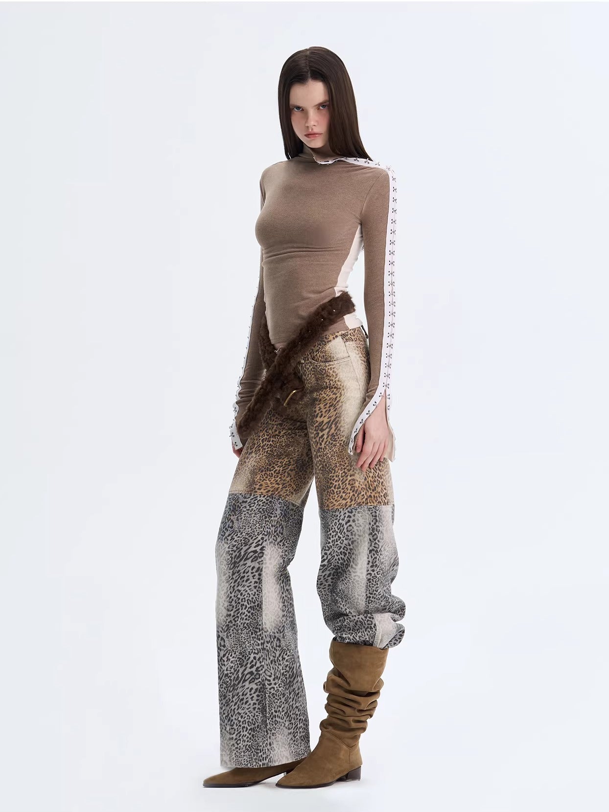 Reversible Brushed Mockneck Top