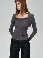 Lyocell Layered Ruched Tee