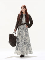 Vintage Suede Collared Cropped Jacket