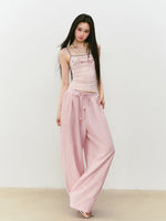 Color-Block Letter Print Camisole
