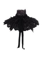 Mirage Vintage Lace-Collar Blazer & Flared Skirt Set