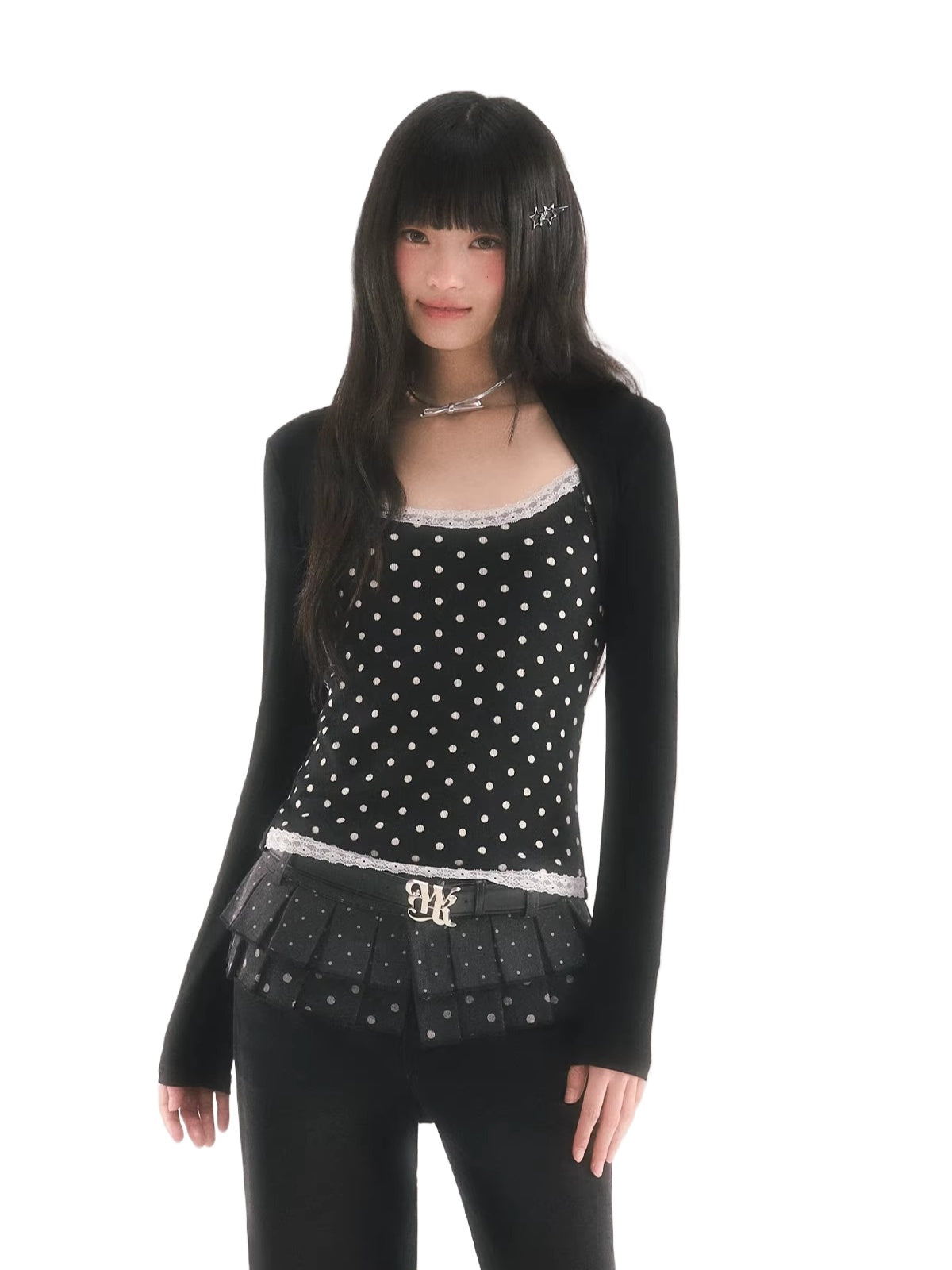 Black Polka Dot Set