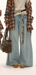 Washed Vintage Wide-Leg Jeans
