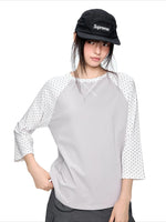 Contrast Stripe Dot Tee