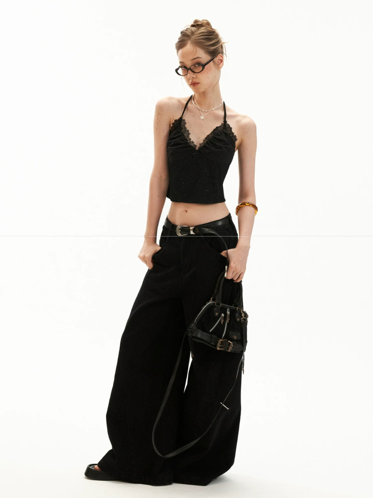 Floral Halter Tie Cami Cardigan Set