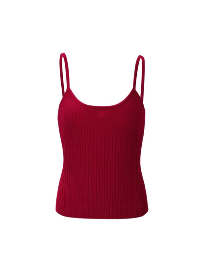 Red Knit Cardigan &amp; Vest Set