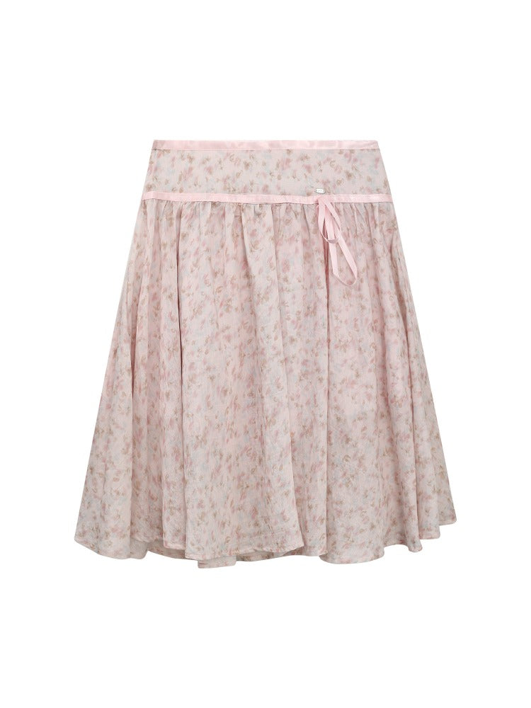 White Lace Knit Blouse &amp; Skirt Set