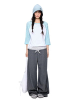 Polka Dot Contrast Waist Sweatpants
