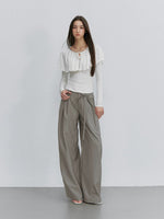 Pleated Wide Leg Pants