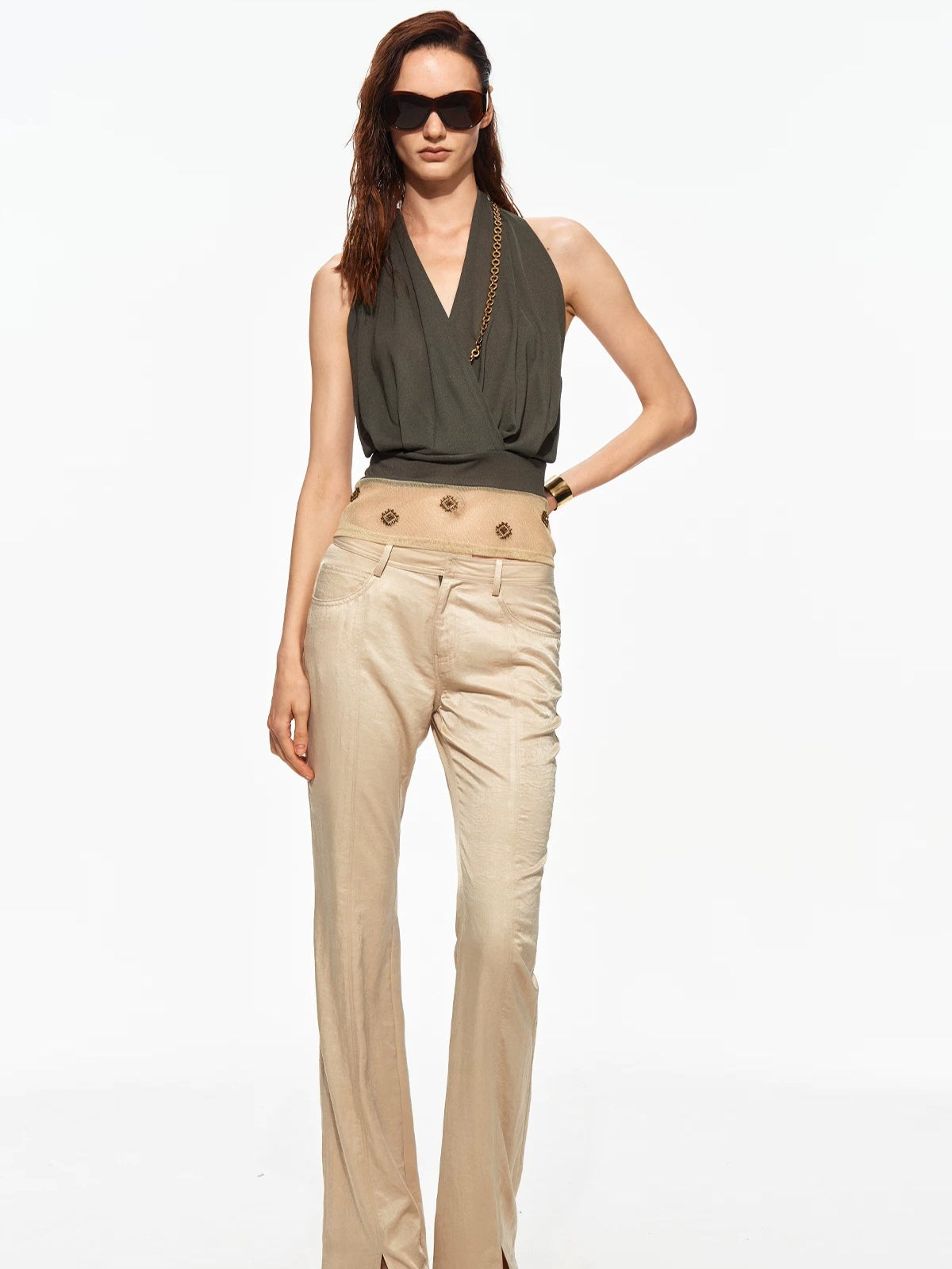 Satin Flare Pants