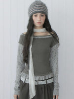 Star Striped Layered Long Sleeve Top