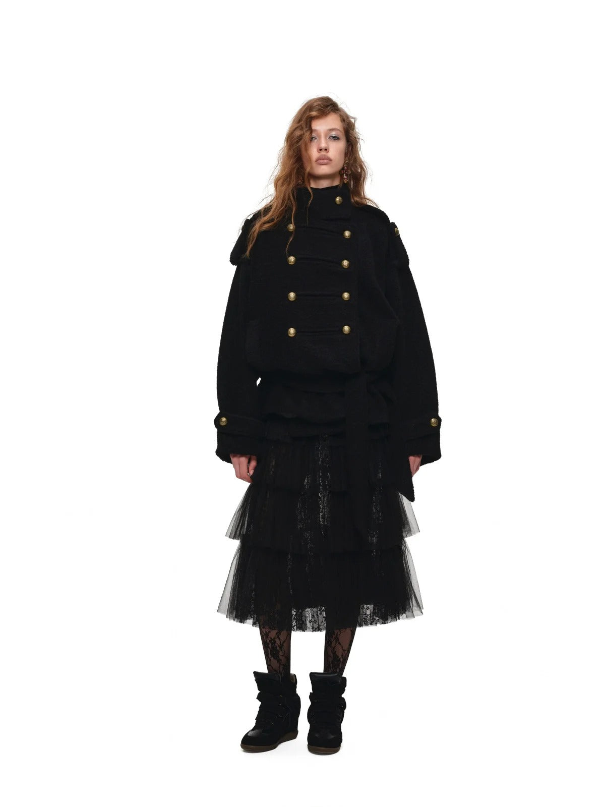 Napoleon Double Breasted Tweed Coat