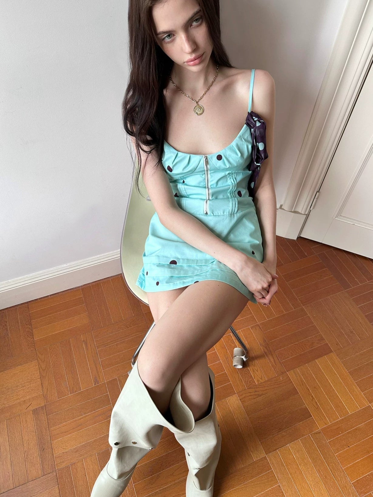 Polka Dot Slip Dress