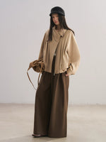 Asymmetric Lapel Bud Hem Jacket