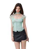 Tie-Neck Chiffon Blouse