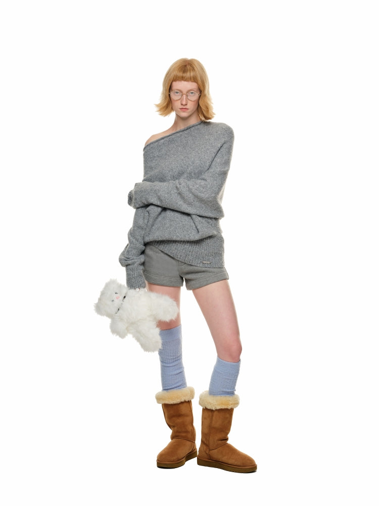 Off-Shoulder Oversized Sweater