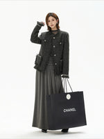 Gray Off Shoulder Knit Layered Dress
