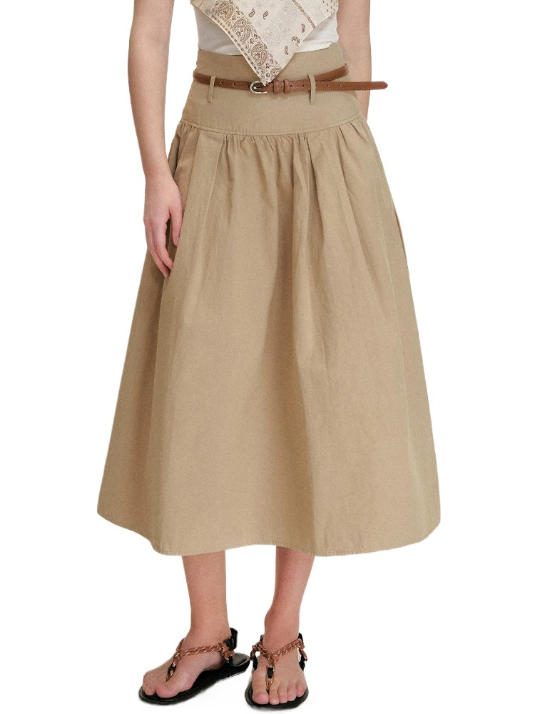 High Waist A Line Skirt