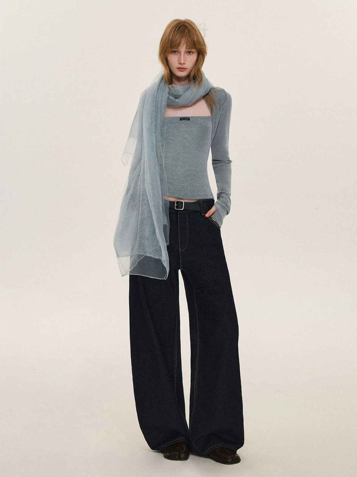 Double Layer Silk Wool Scarf