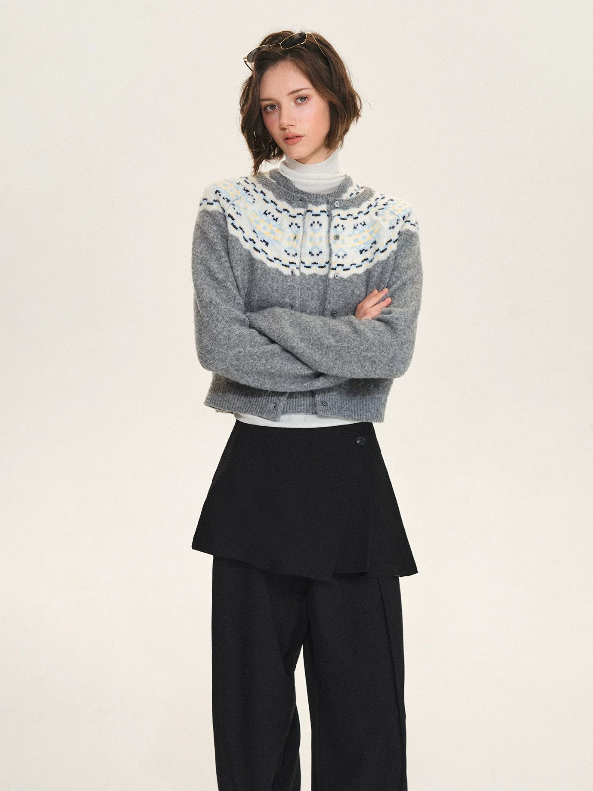 Fair Isle Cardigan &amp; Sweater Set