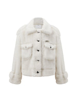 Loose Fit Casual Faux Fur Jacket
