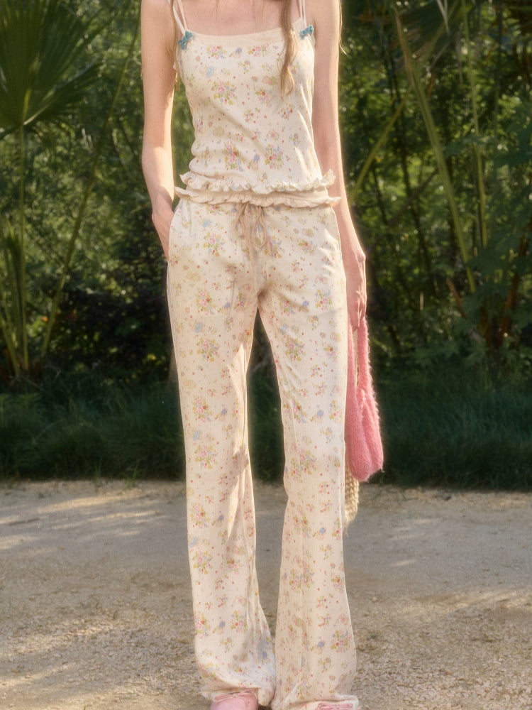 Floral Knit Layered Set