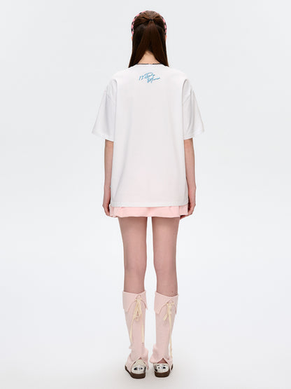 Doll Collection Illustration Cotton T-Shirt
