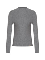 Seamless Wool Blend Mockneck Top