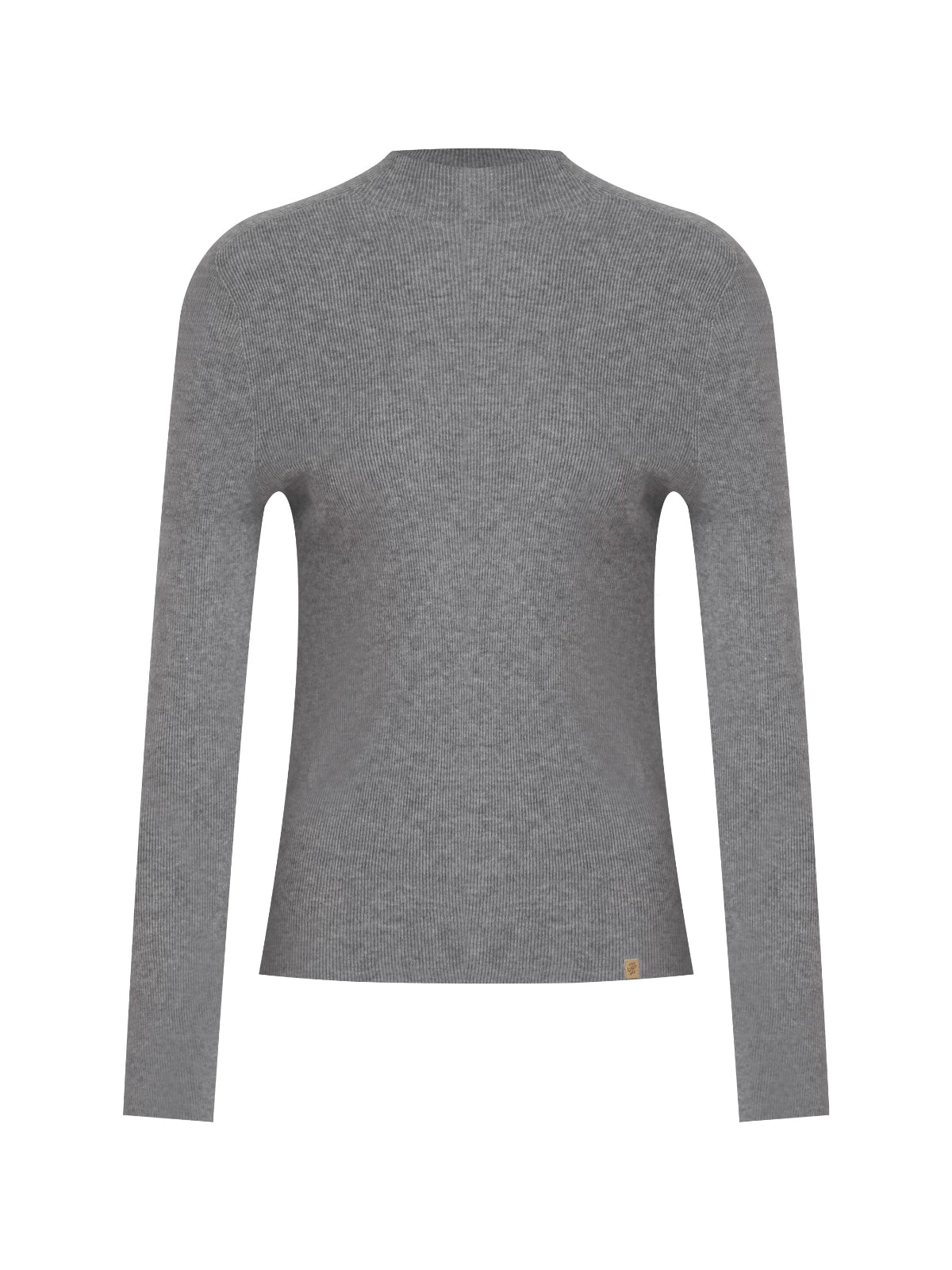 Seamless Wool Blend Mockneck Top